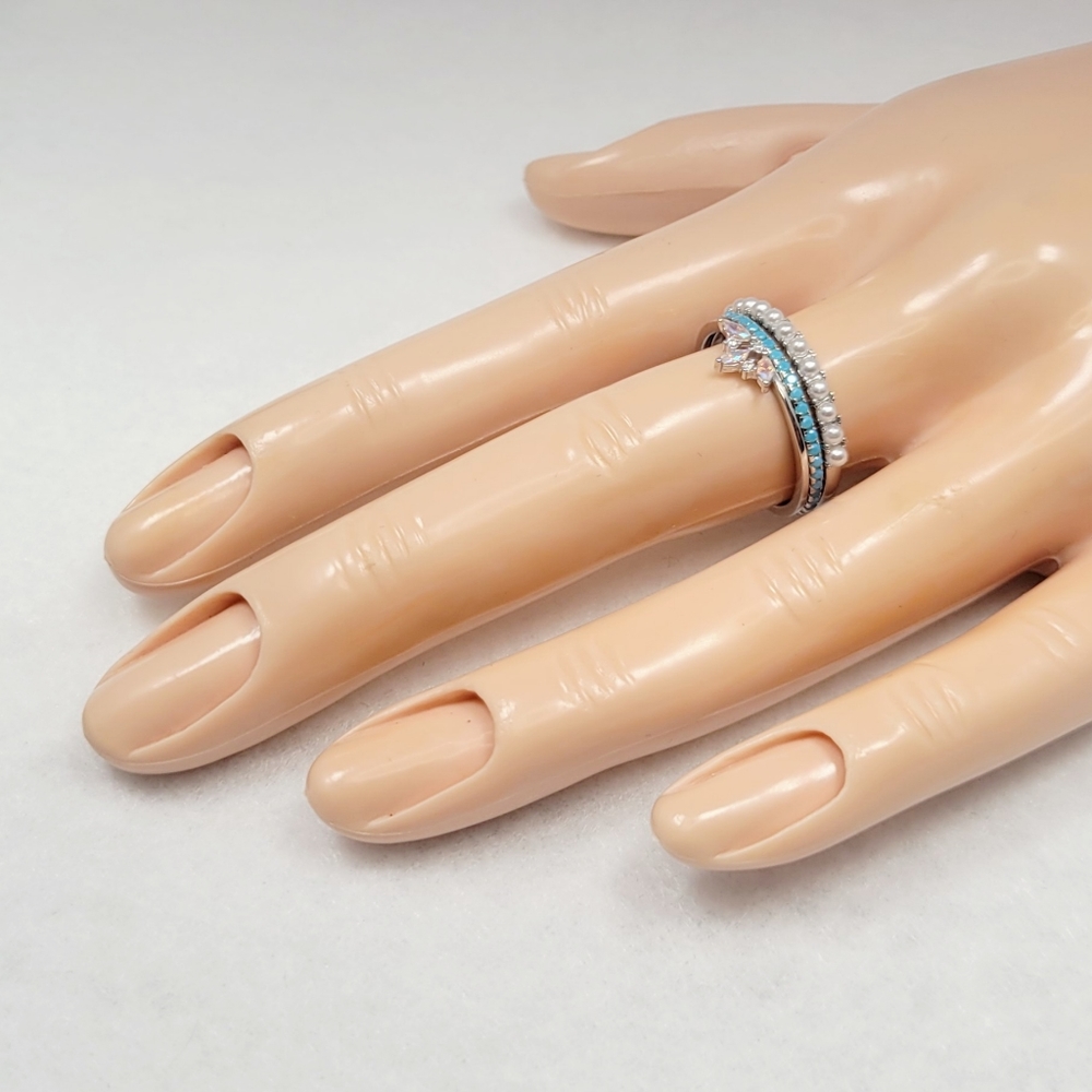 Sterling Silver Aurora Stack Ring - Picture 11 of 16